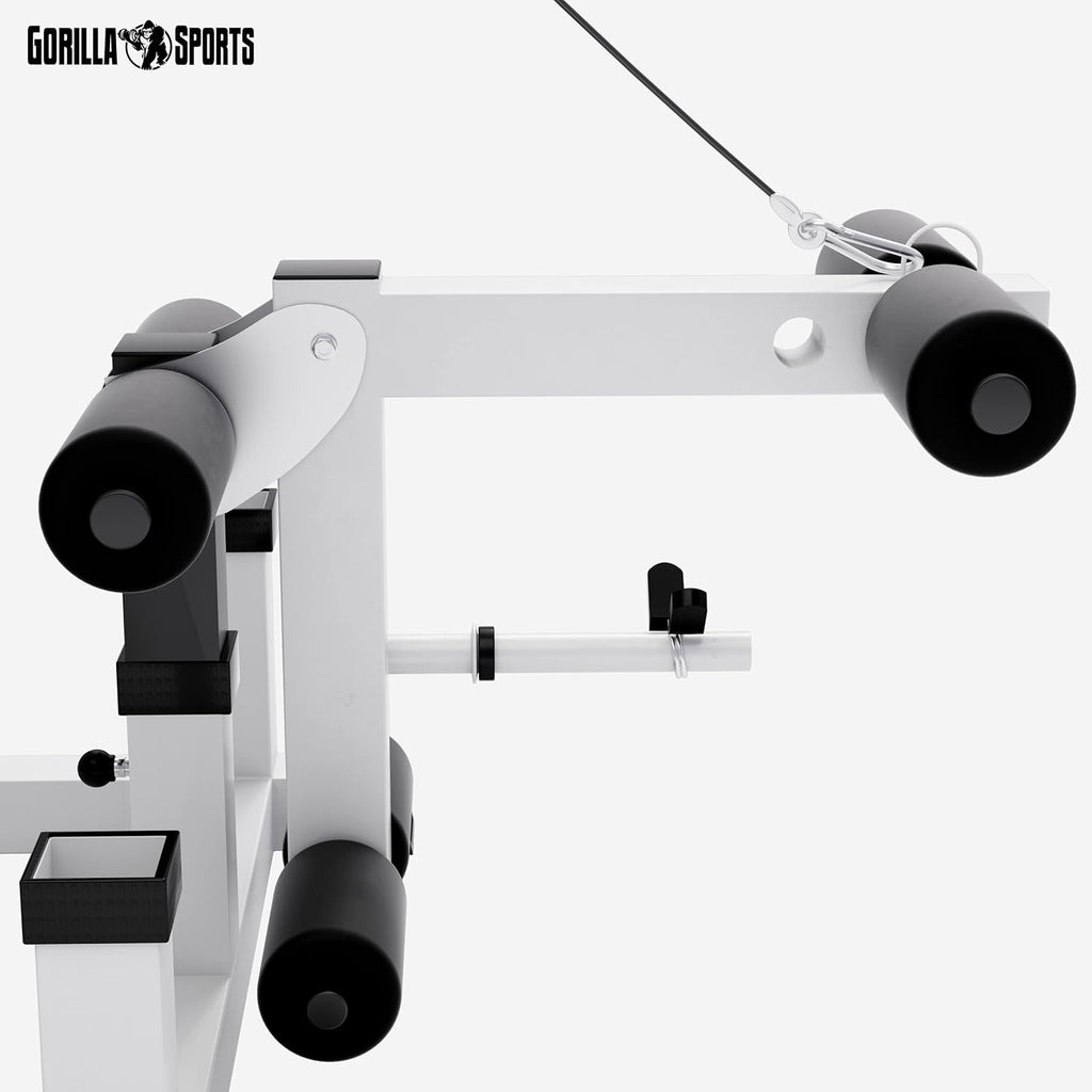Gorilla Sports Hantelbank mit Gewichten, 170 cm Stange und Hantelset