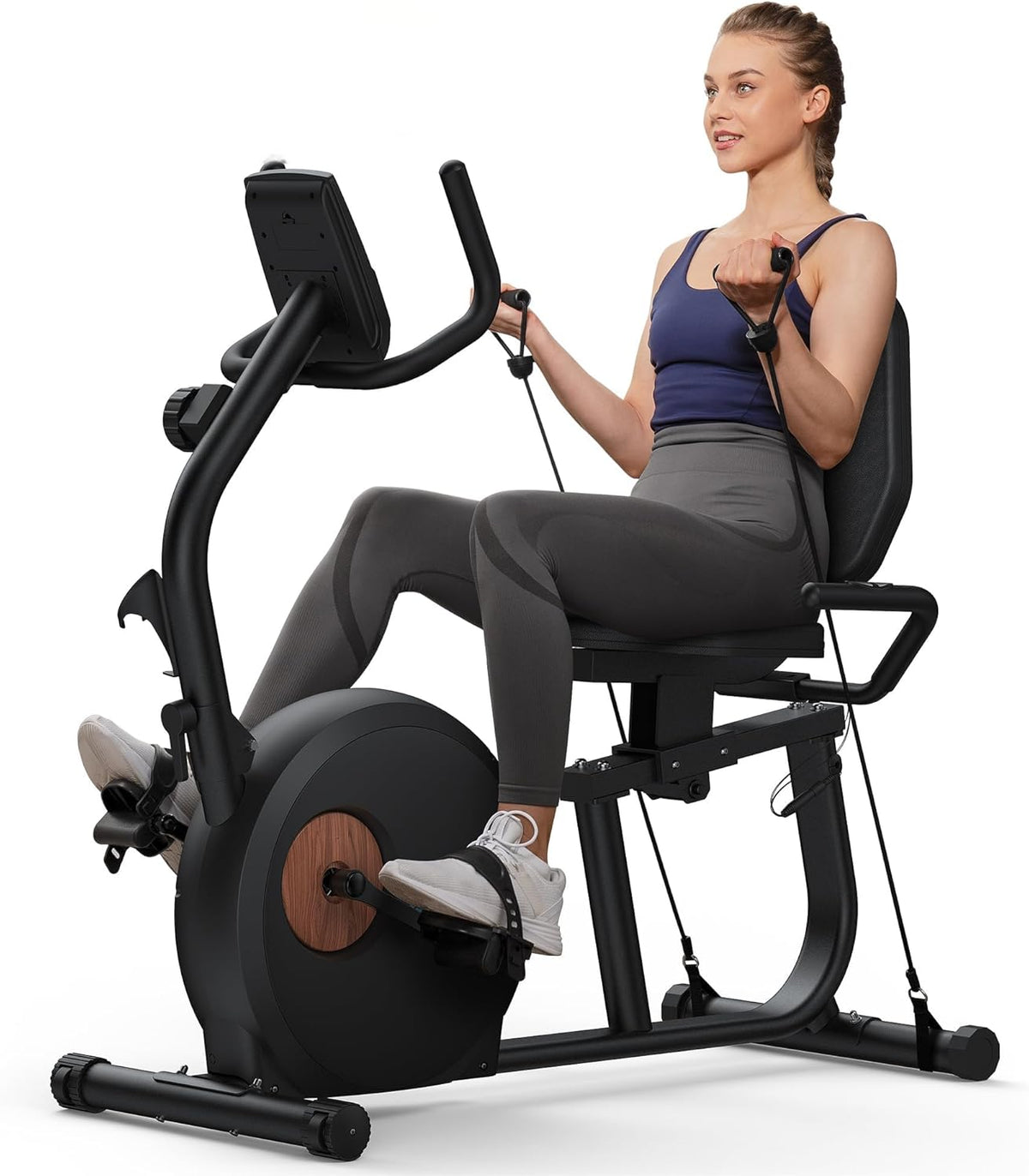 MERACH Liegeergometer: Heimtrainer mit Bluetooth und verstellbarer Rückenlehne