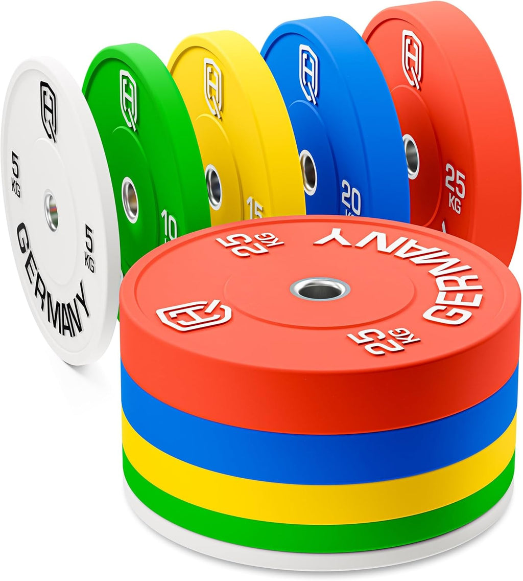 HQ Germany Premium Bumper Plates: 50mm Hantelscheiben Set