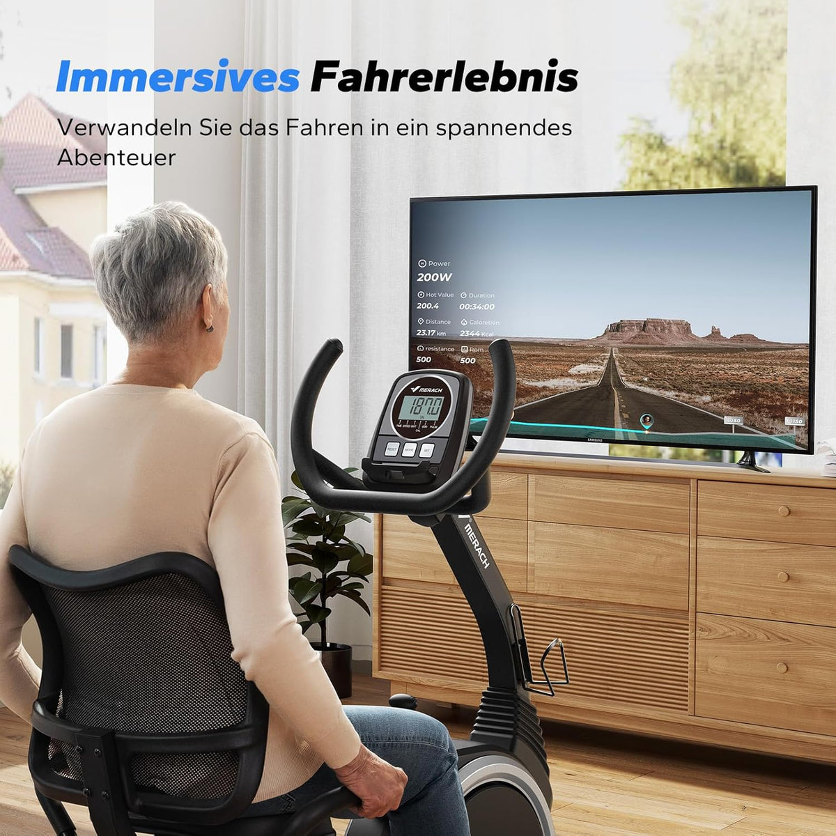 MERACH Recumbent Exercise Bike for Home Cardio Workout with Bluetooth